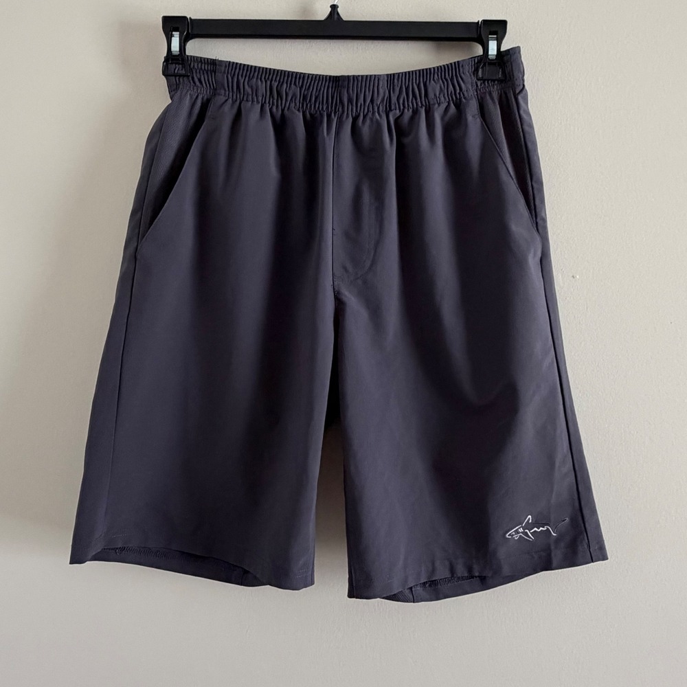 Greg Norman for Tasso Elba Mens Charcoal Gray Performance Athletic Shorts Size M